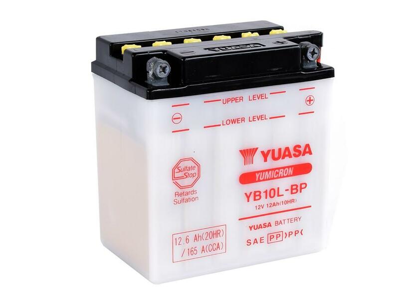 Yuasa konventionelt batteri uden syrepakker - YB10L -bp