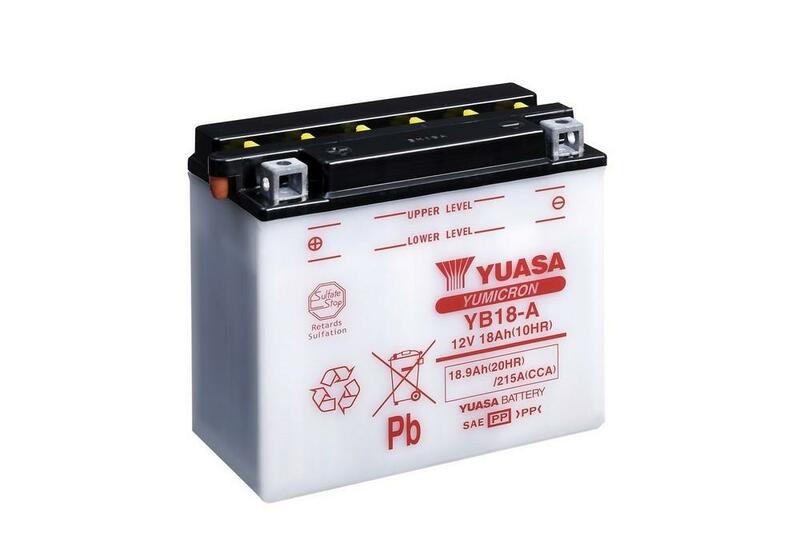 Yuasa -batteri konventionel uden syrepakke - YB18 -A