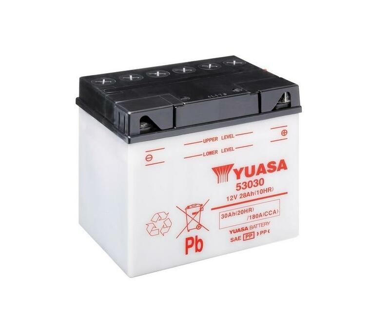 Yuasa conventional battery without acid package - 53030