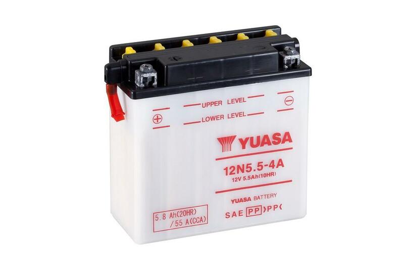 Yuasa konventionelt batteri uden syrepakker - 12N5.5-4A