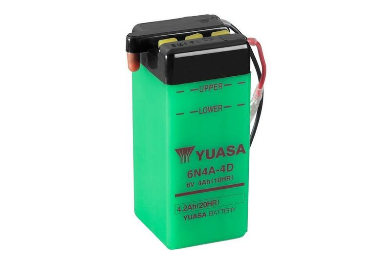 Yuasa -batteri konventionel uden syrepakke - 6n4a -4d