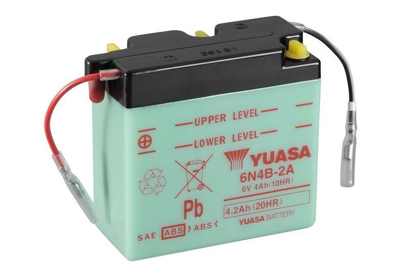 Yuasa konventionelt batteri uden syrepakker - 6n4b -2a