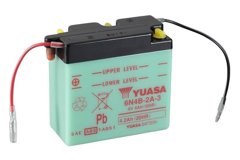 Yuasa-batteri konventionel uden syrepakke-6n4b-2a-3