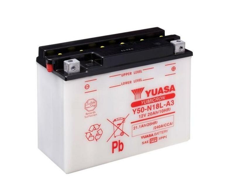 Yuasa konventionelt batteri uden syrepakke-Y50 N18L-A3