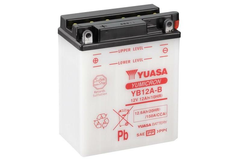 Yuasa conventional battery without acid packs - YB12A -B