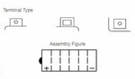 Yuasa conventional battery without acid packs - YB12C -A