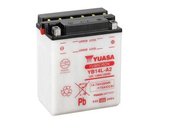 Yuasa conventional battery without acid package - YB14L -A2