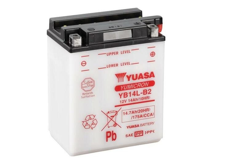 Yuasa konventionelt batteri uden syrepakke - YB14L -b2