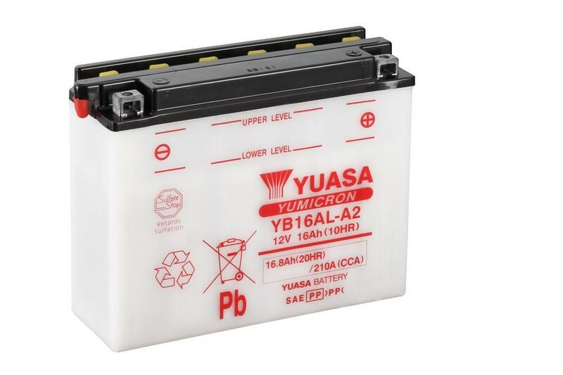 Yuasa conventional battery without acid package - YB16AL -A2