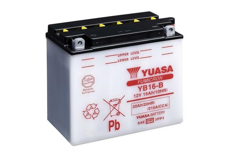 Yuasa conventional battery without acid packs - YB16 -B