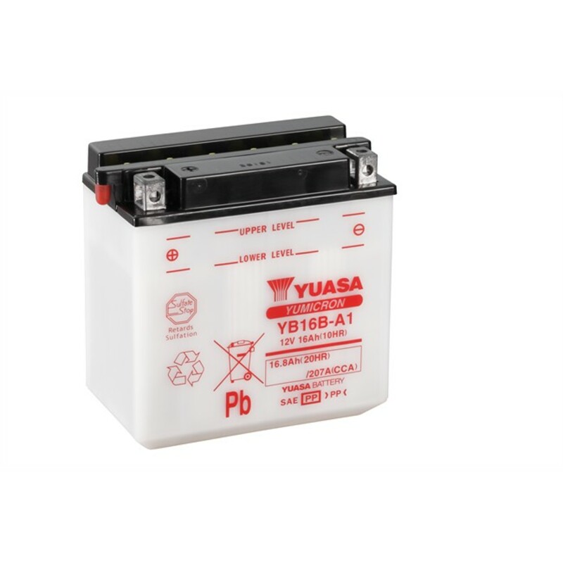 Yuasa conventional battery without acid packages - YB16BA -1