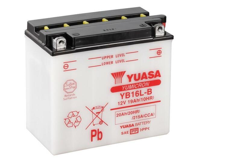 Yuasa conventional battery without acid packs - YB16L -B