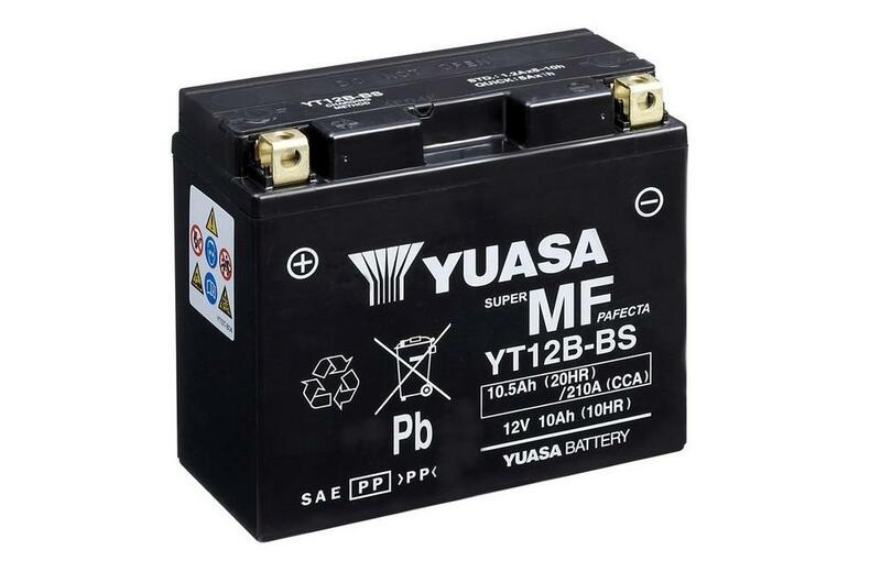 Yuasa vedligeholdelse -fri batteri med syrepakke -YT12B -b