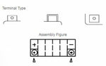 Yuasa maintenance -free battery with acid package - YT14B -B