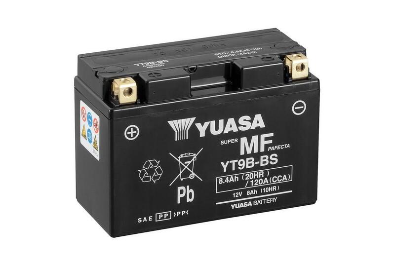 Yuasa vedligeholdelse -fri batteri med syrepakke -YT9B -b