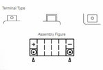 Yuasa maintenance -free battery with acid package - YT9B -B