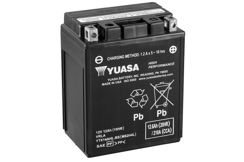 Yuasa maintenance -free battery with acid package - YTX14AHL -B