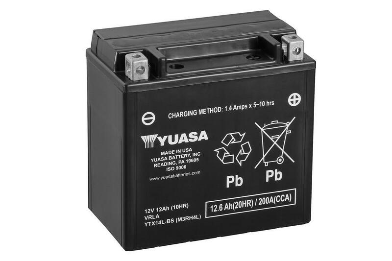 Yuasa vedligeholdelse -fri batteri med syrepakke -YTX14L -b