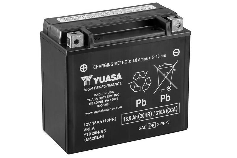 Yuasa maintenance -free battery with acid package - YTX20H -B