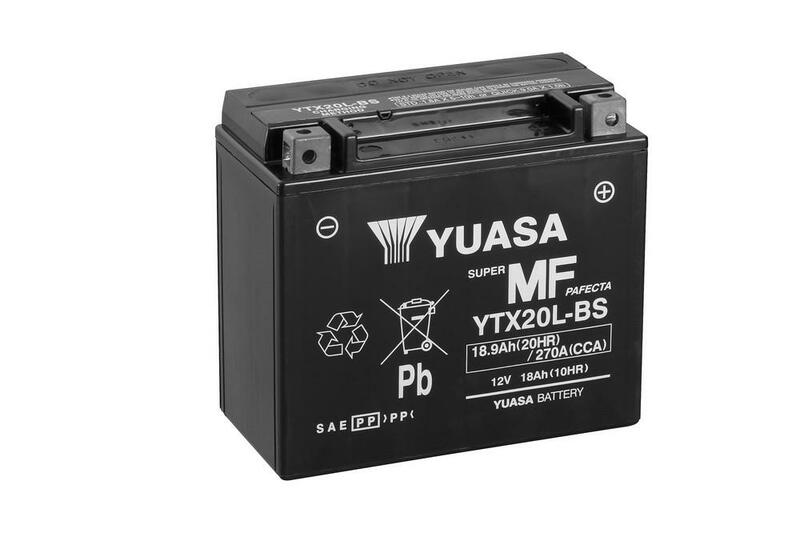 Yuasa -batteri -vedligeholdelse gratis med syrepakke - YTX20L -b