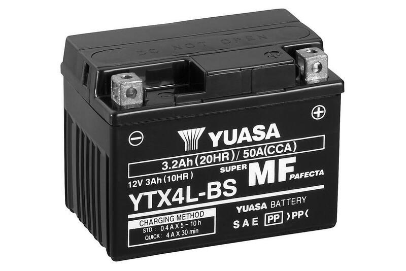 Yuasa vedligeholdelse -fri batteri med syrepakke -YTX4L -b