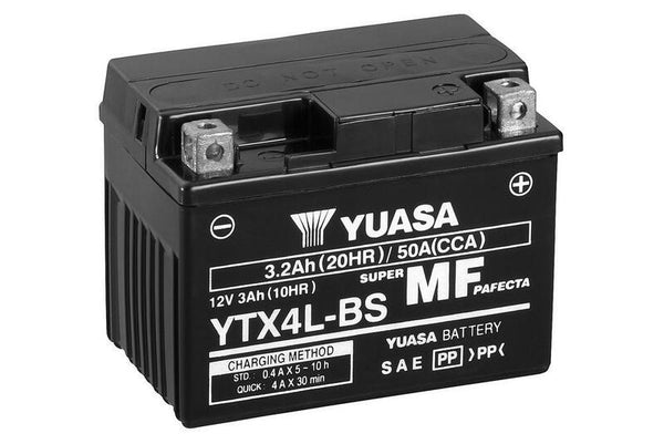 YUASA Vedligeholdelsesfrit Batteri med Syrepakke - YTX4L-BS 