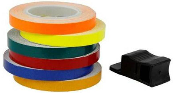 V Dele Rim Decal - 6 m x 7 mm - Sort - P9C990091B