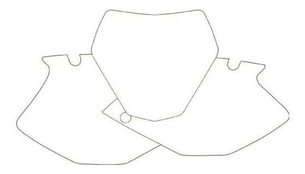Blackbird Plate Stickers Blanc Yamaha YZF250 3219/000005