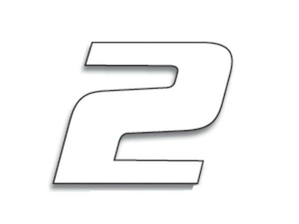 Blackbird Race nummer 2 20x25cm White 5049/10/2