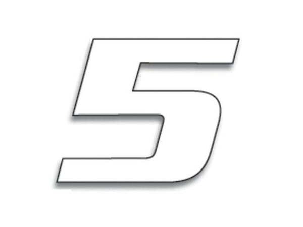 Blackbird Race nummer 5 20x25cm hvid 5049/10/5