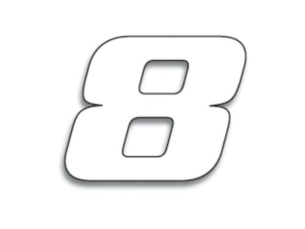 Blackbird Race nummer 8 20x25cm White 5049/10/8