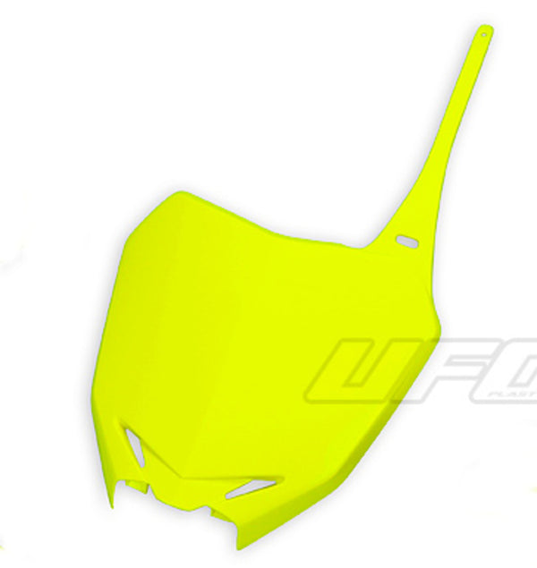 UFO Front Number Plate Neon Yellow Suzuki RM-Z250 SU04919#DFU