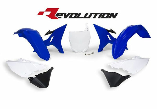 Racetech Revolution Udskiftning Plastik Kit Blå/White Yamaha YZ125/250 R-Kityz0-BL0-Rev
