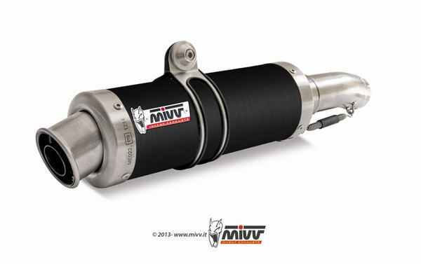MIVV GP Steel Black Double Slip-On Aprilia RSV 1000 00.73.A.004.LXB