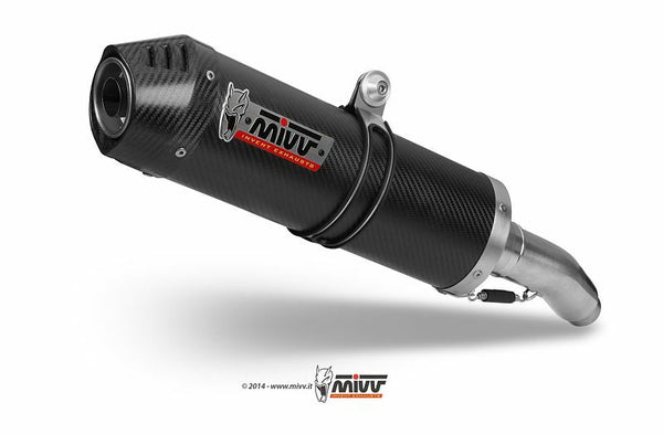 MIVV oval carbon cap dobbelt slip-on carbon yamaha xt660 x/r y.017.l3c