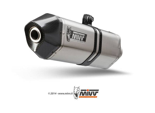MIVV Speed Edge Rustfrit/Carbon End Cap Slip-On Suzuki DL650 V-Strom 00.73.S.038.LRX