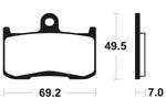 Tecnium Sintered Metal Brake Pads - MTR282 1090567