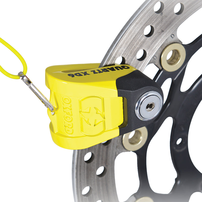 Oxford Quartz XD10 Disc Lock - Ø10mm gul/sort LK209