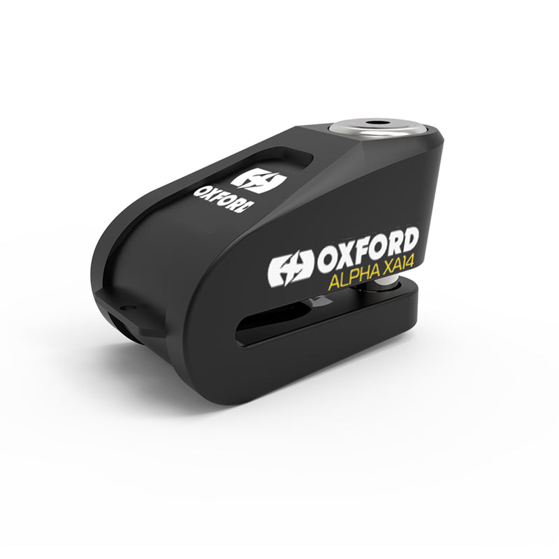 Oxford XA14 ALARM DISC LOCK - Ø14MM Rustfrit stål sort LK218