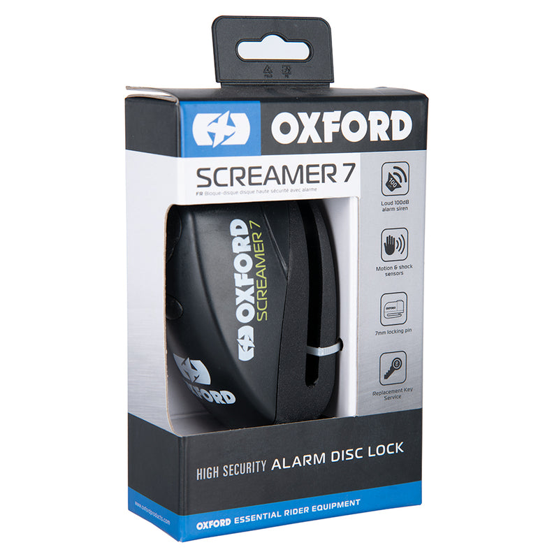 Oxford Screamer 7 Disc Lock - Ø7mm Black LK289