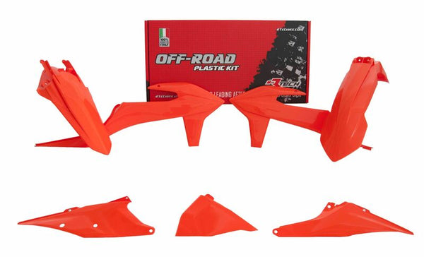 Racetech Replica Plastic Kit + Air Burks Panel KTM-Orange (R-KITKTM-AR0-420)