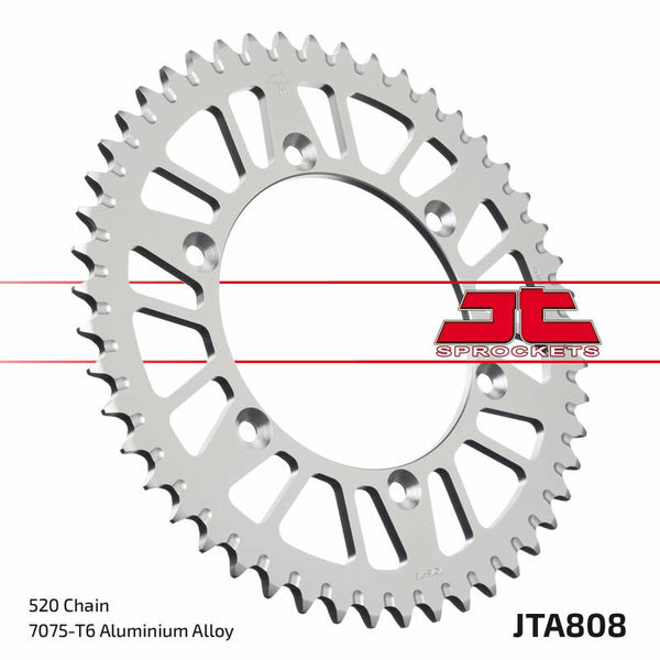 JT Sprock's Aluminum Ultra-Light self-cleaning rear sprocket 808-520 JTA808.52BLK