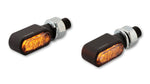 Highsider CNC LED-indikatorer Lille Bronx, sort, tonet glas, E-godkendt, (par) 204-2860