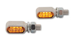 Highsider CNC LED-indikatorer Lille Bronx, sølv, tonet glas, e-godkendt, (par) 204-2861