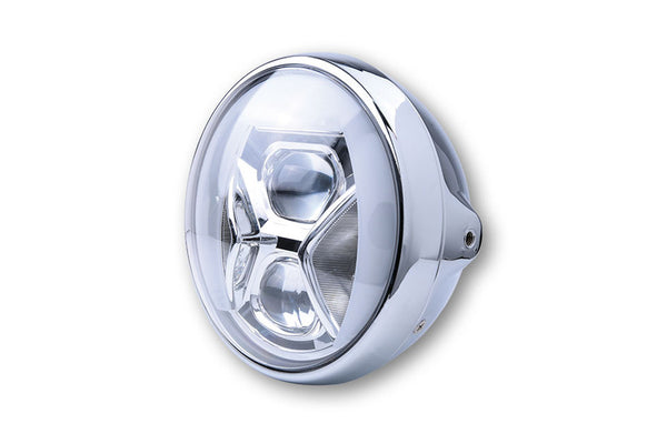 Highsider 7-tommer LED-forlygter Britisk stil type8 med TFL, Bend Lighting 223-236