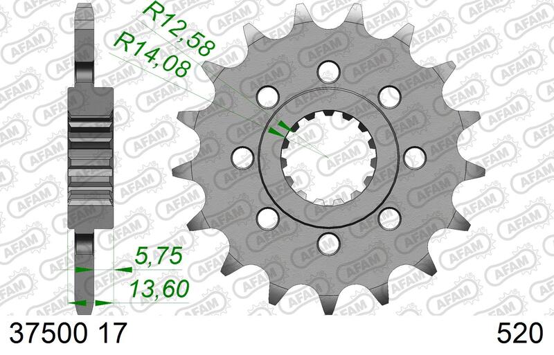 AFAM Steel Standard Front Sprock 37500-520