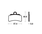 Tecnium MX/ATV sintrede metalbremseklodser - Mor463 1111145