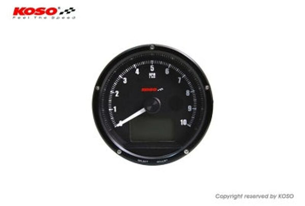 Koso tachometer og speetser sort ansigt max 10000 o/min // max 360 km/t (med shiftlight) BA035110-03