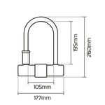 Oxford Magnum u -lås med beslag - 170x285mm LK223