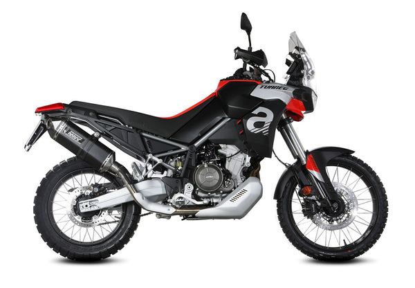 MIVV Speed Edge Slip -på lyddæmper Sort rustfrit stål - Aprilia Tuareg 660 A.017.LRB